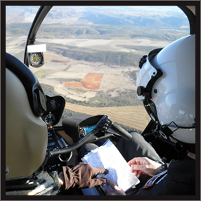 Imagen de los pilotos en vuelo